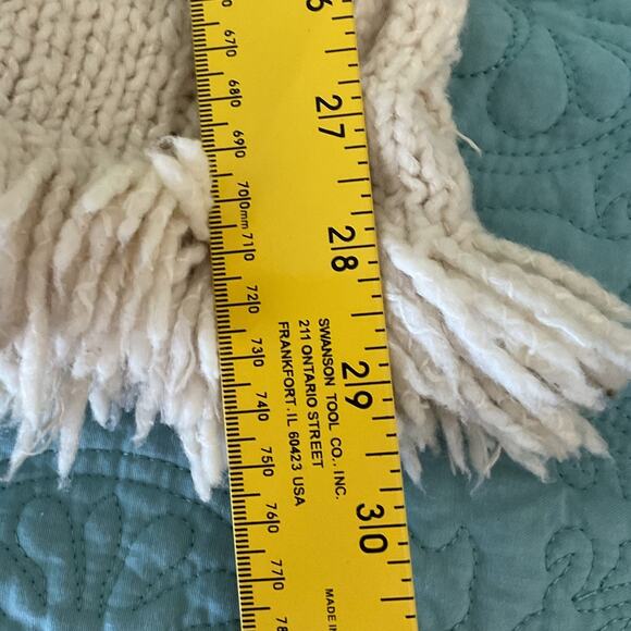 Vintage Amano Beige Wool Cable Knit Womens Size Large Zipped Cardigan Sweater - Picture 10 of 11